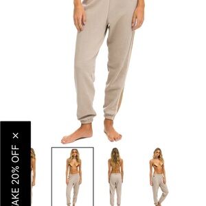 Aviator Nation Beige Jogger Pants
